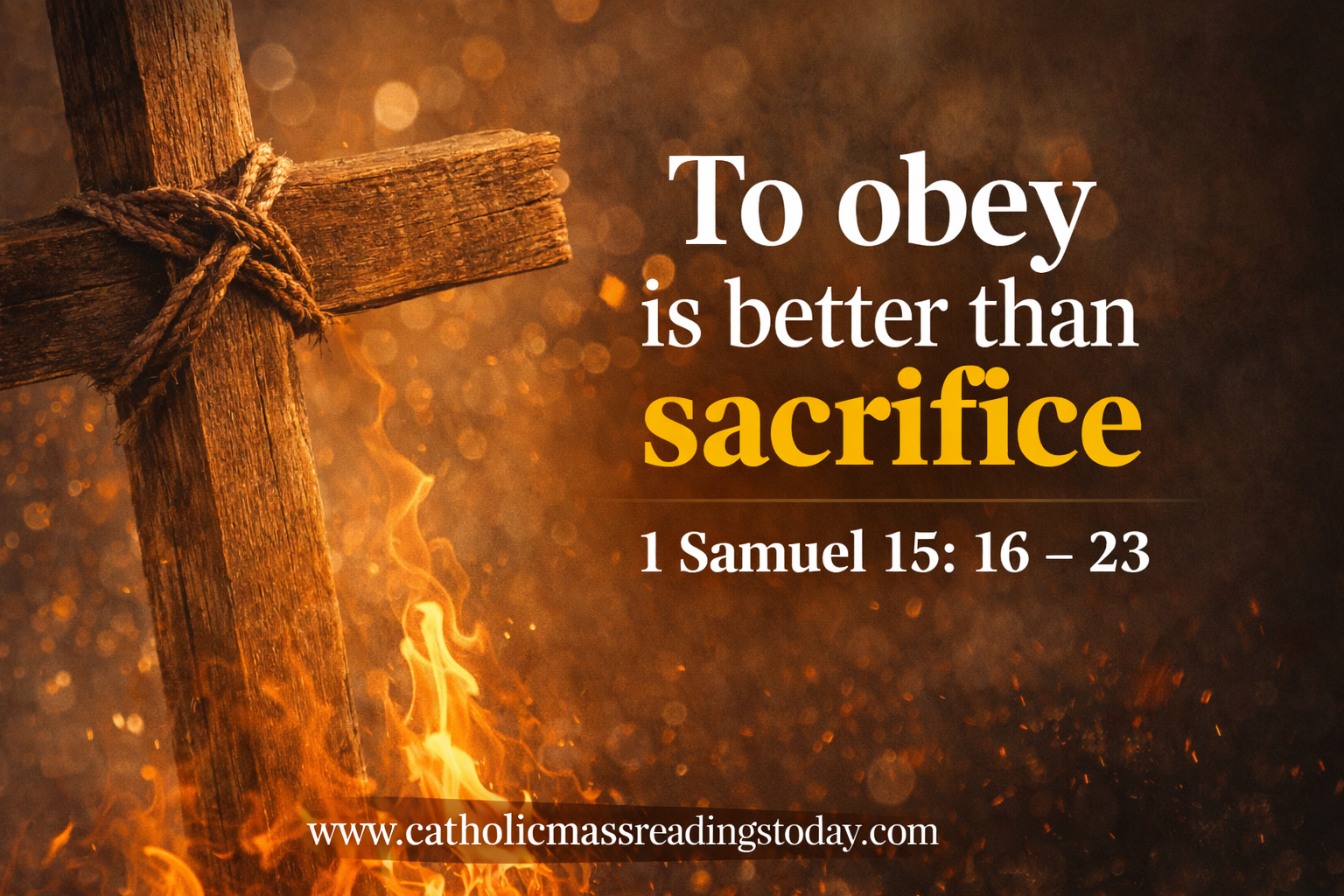 To obey is better than sacrifice
