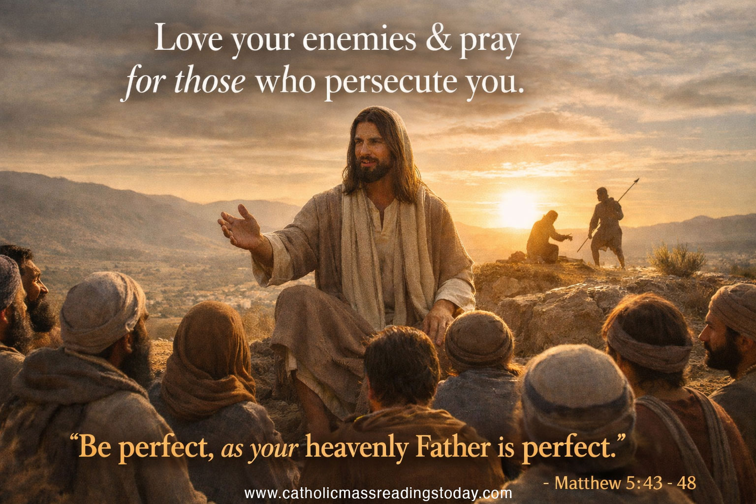 A reading from the holy Gospel according to Matthew (MATTHEW 5: 43 - 48)