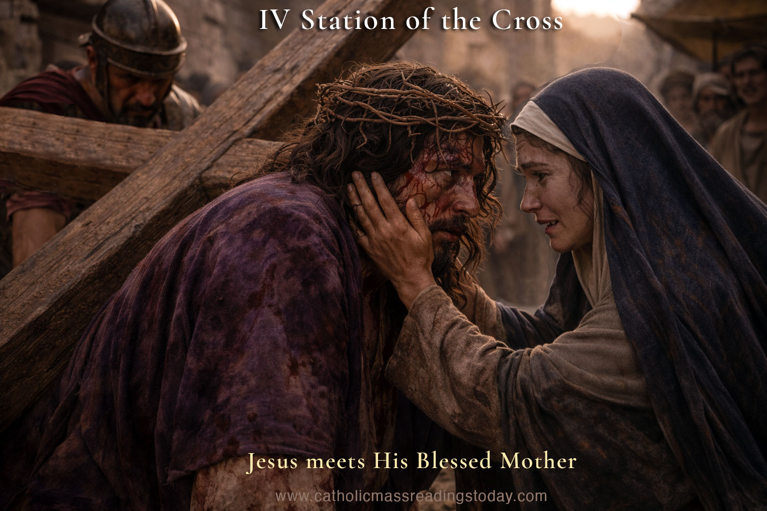 4th Station of the cross Jesus meets His Blessed Mother