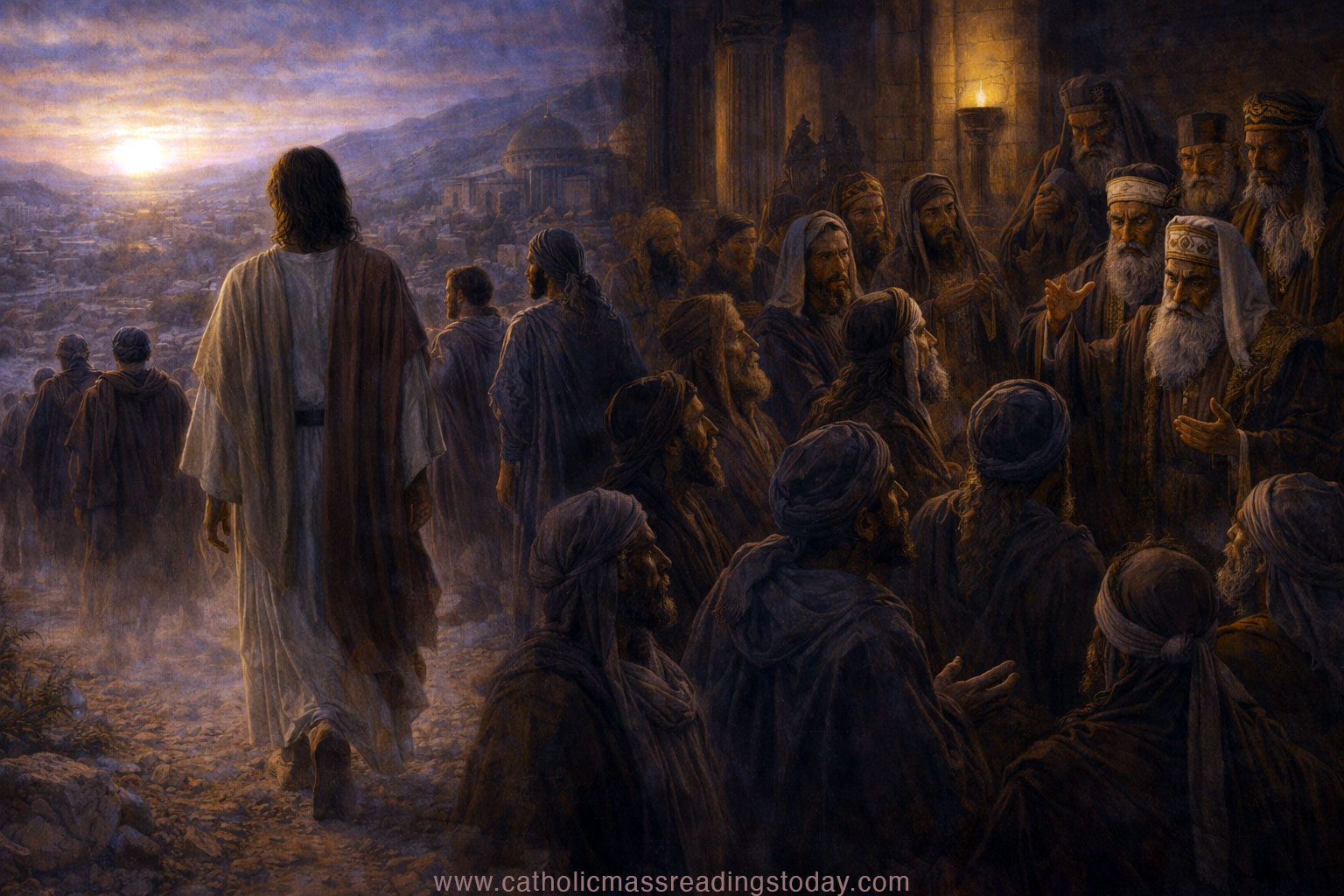 A reading from the holy Gospel according to John 11: 45 - 57