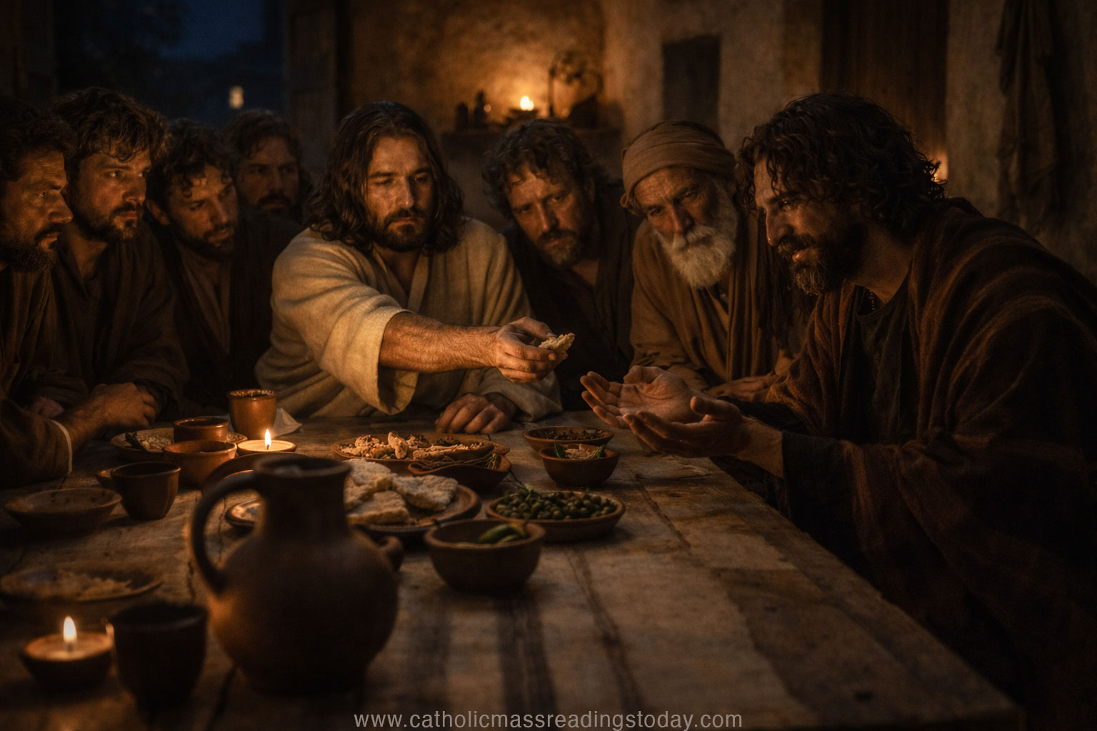 A reading from the holy Gospel according to John (JOHN 13: 21 - 33, 36 - 38)