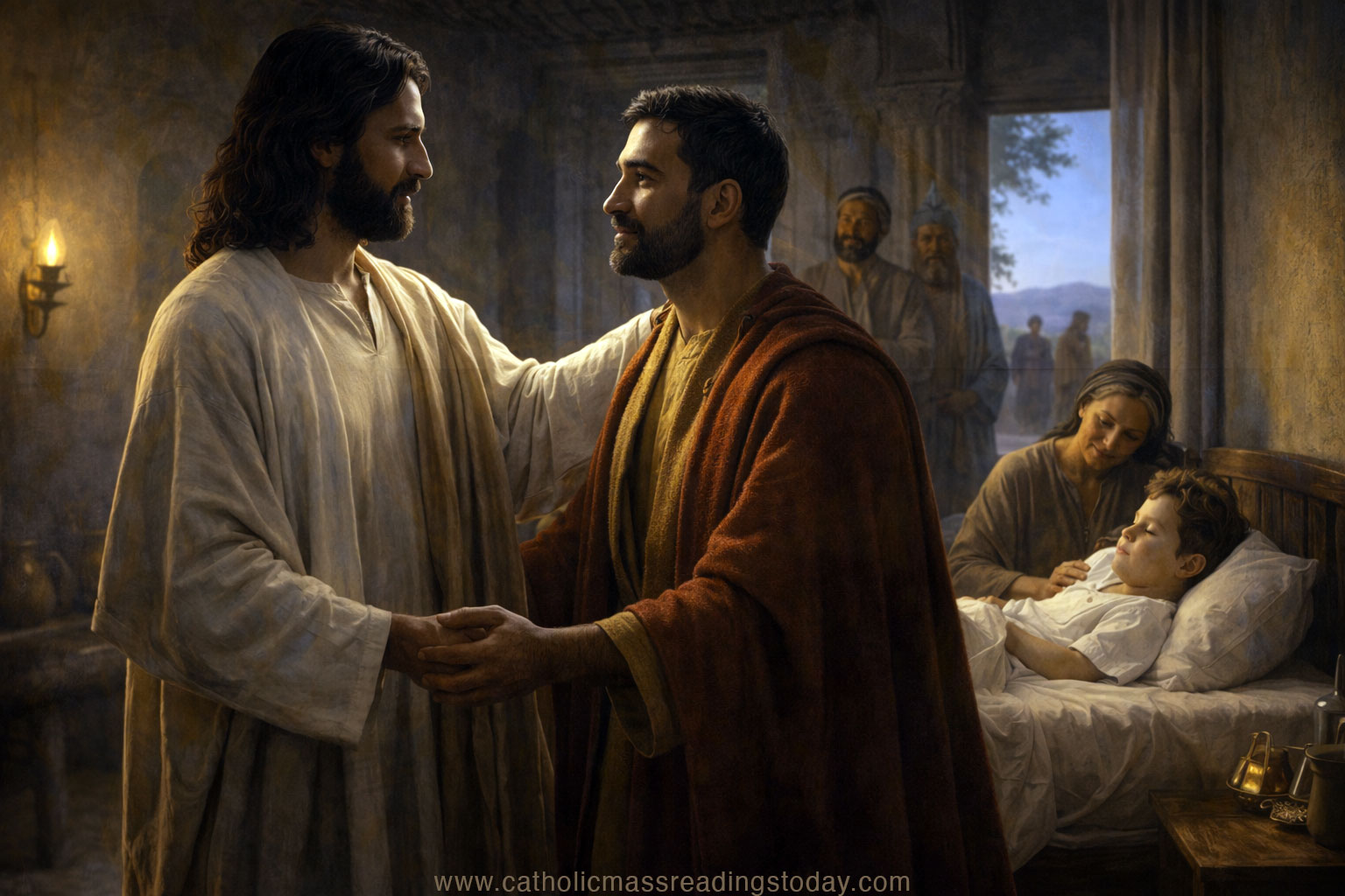 A reading from the holy Gospel according to John (JOHN 4: 43 - 54)