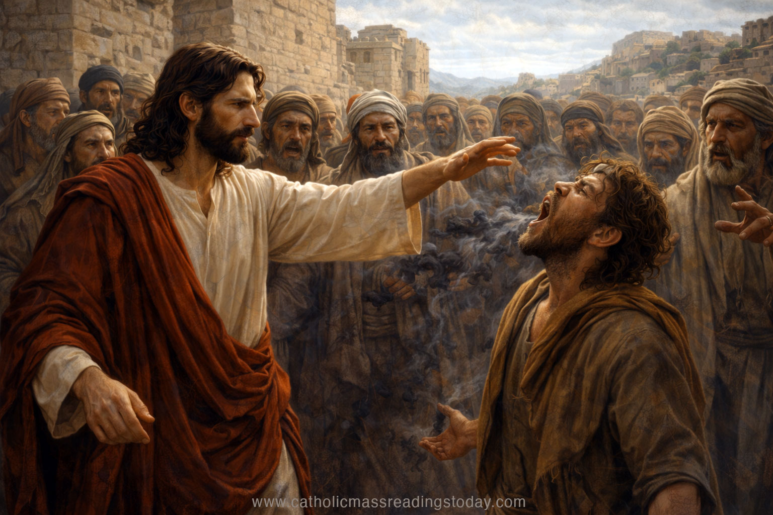 A reading from the holy Gospel according to Luke 11: 14 - 23