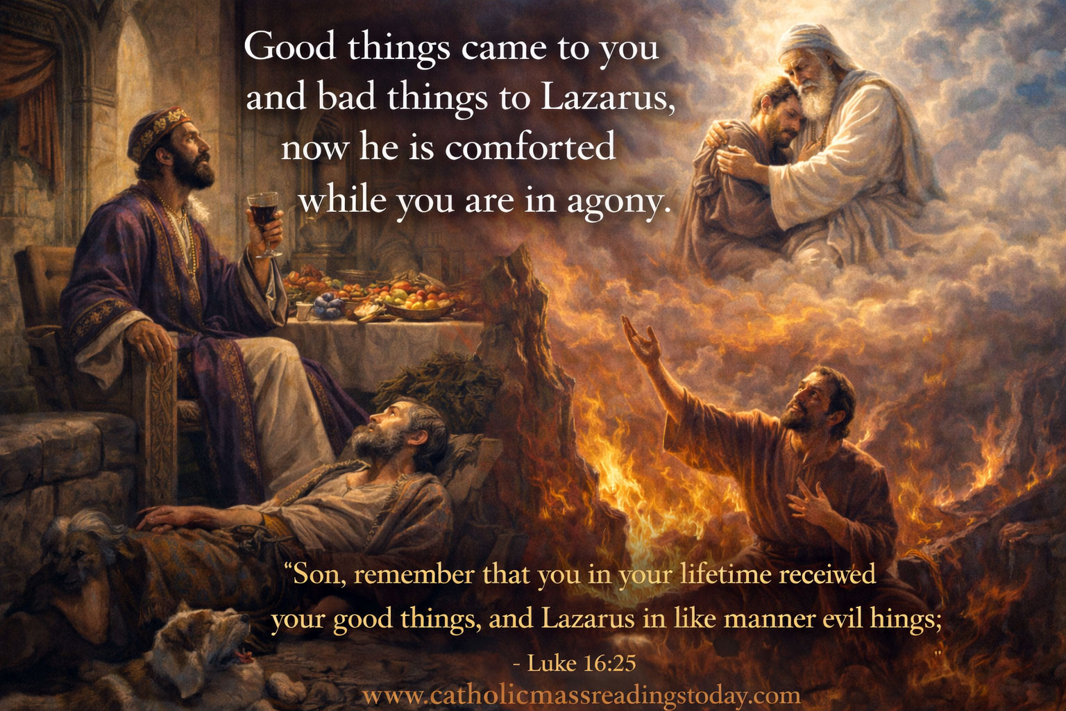 A reading from the holy Gospel according to Luke (LUKE 16: 19 - 31)