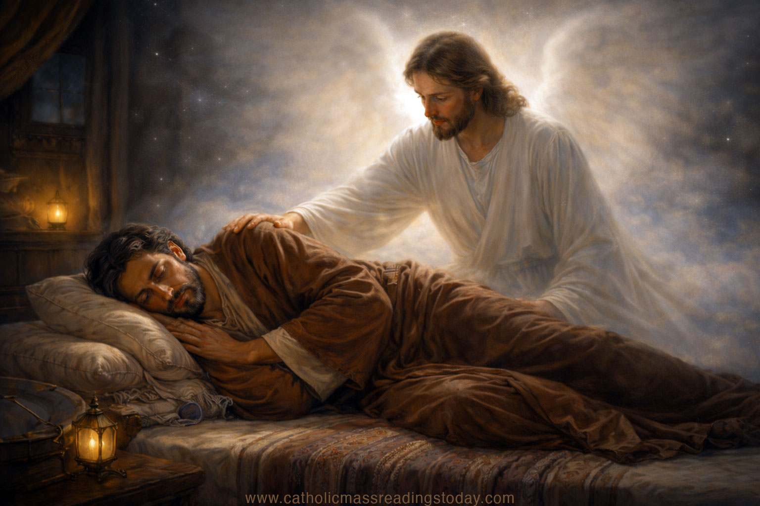 A reading from the holy Gospel according to Matthew (MATTHEW 1: 16, 18 — 21, 24a)