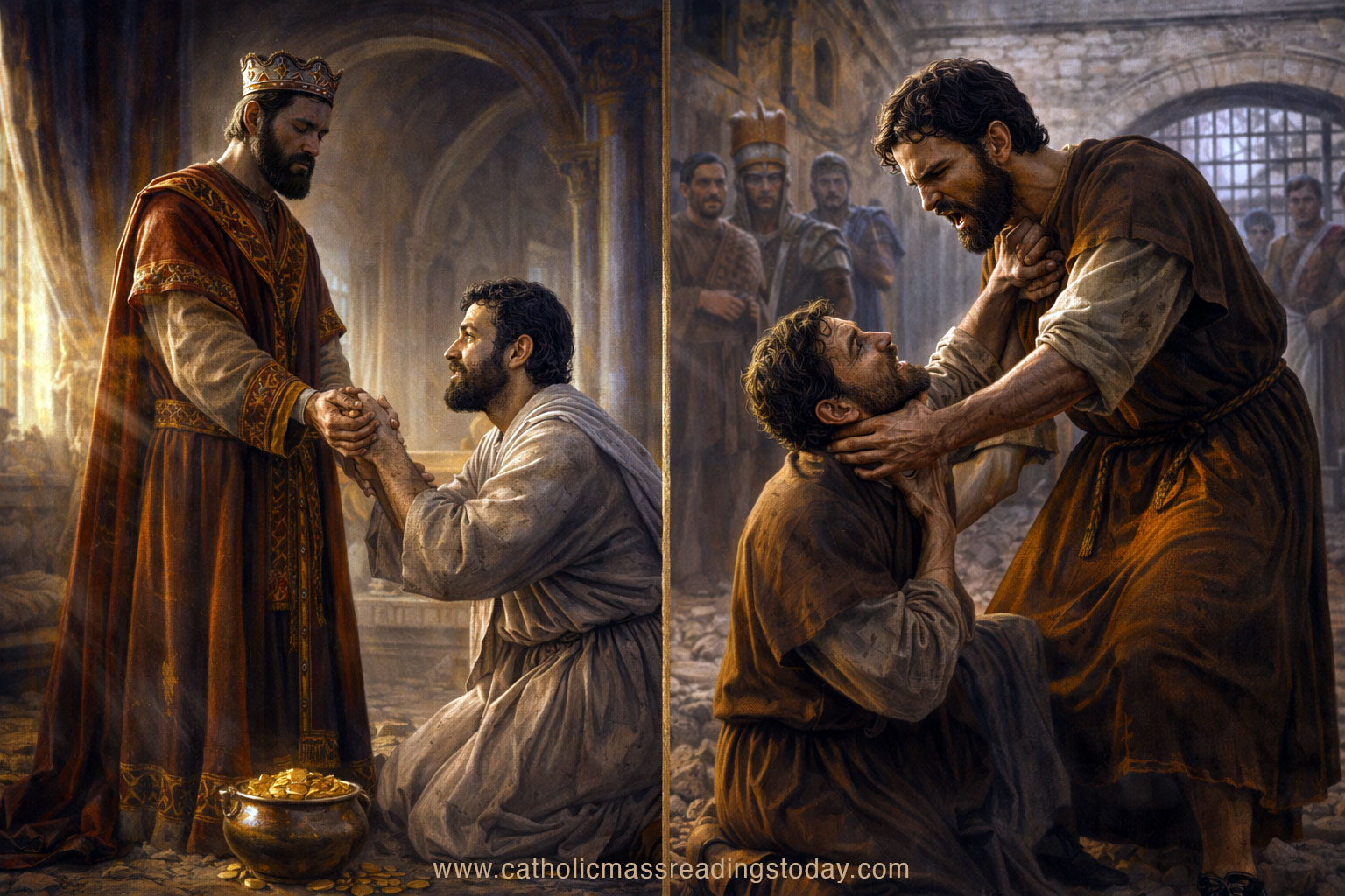 A reading from the holy Gospel according to Matthew (MATTHEW 18: 21 - 35)