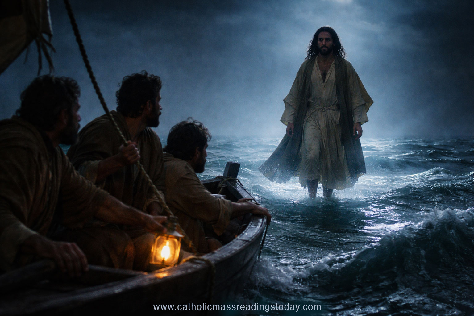 A reading from the holy Gospel according to John 6: 16-21