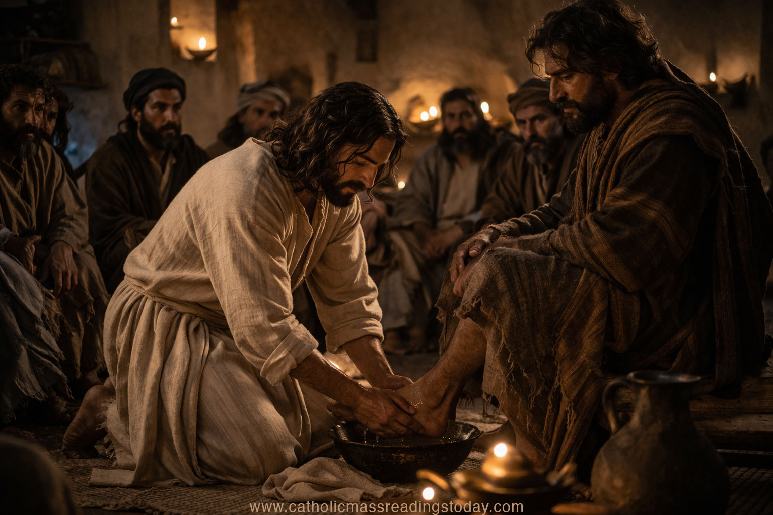 A reading from the holy Gospel according to John (JOHN 13: 1 - 15)