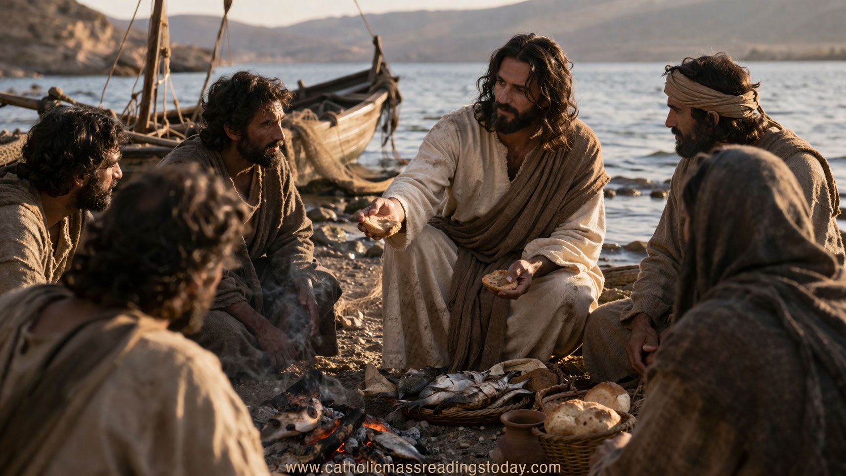 A reading from the holy Gospel according to John 21: 1 - 14