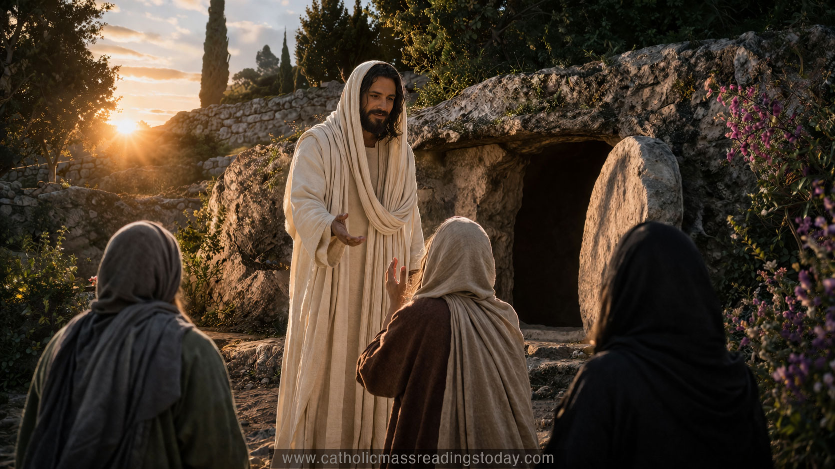 A reading from the holy Gospel according to Matthew 28: 8 - 15