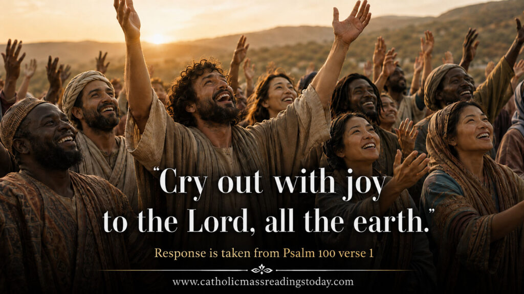 Cry out with joy to the Lord, all the earth