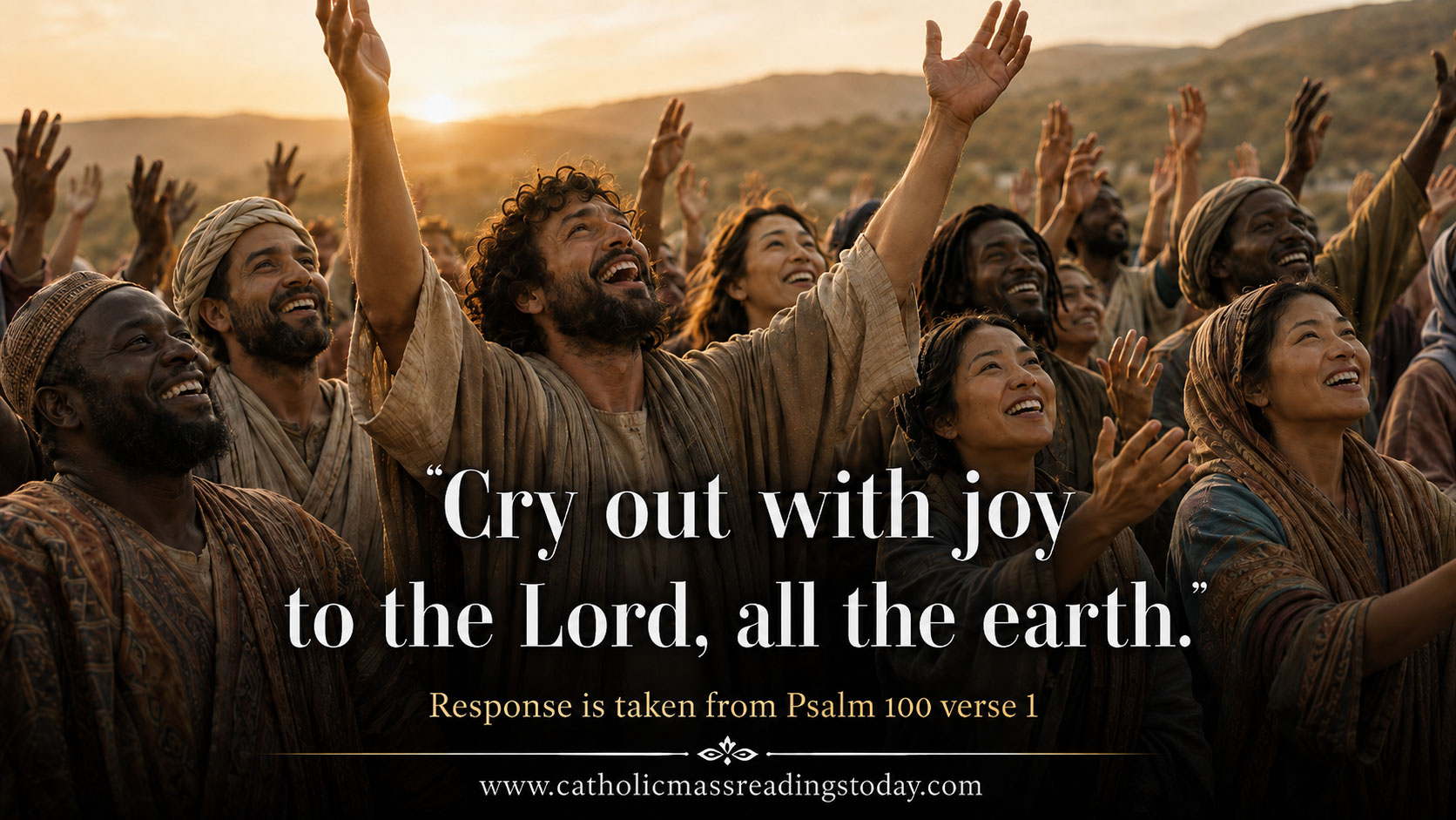 Cry out with joy to the Lord, all the earth