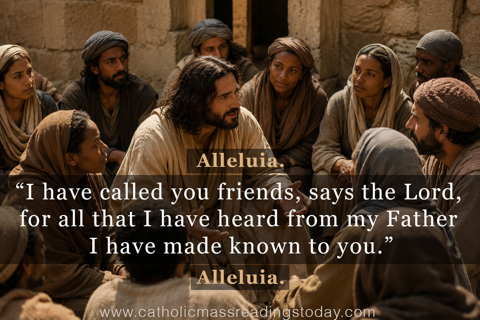 I have called you friends, says the Lord, for all that I have heard from my Father I have made known to you.