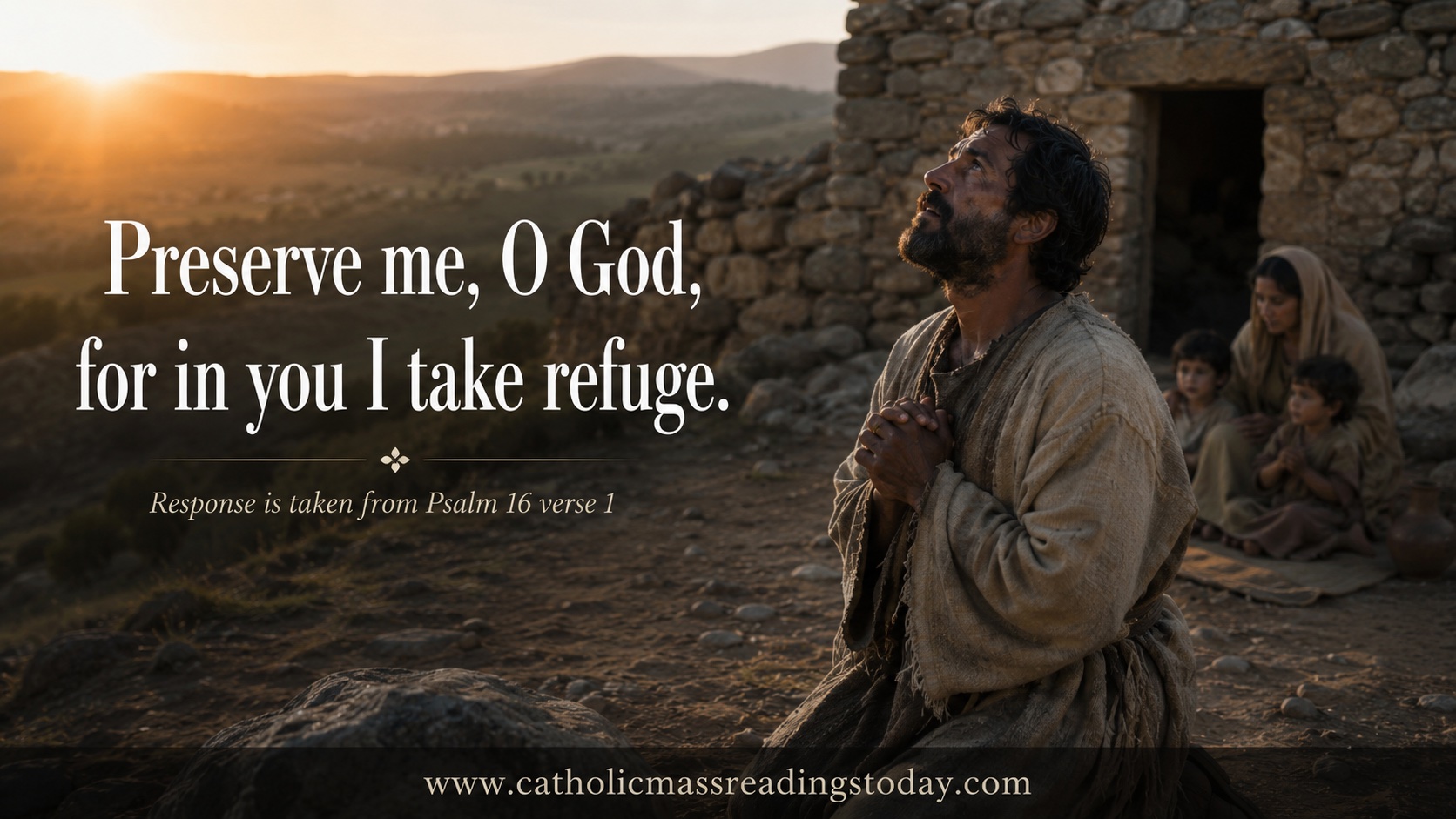 Preserve me, O God, for in you I take refuge