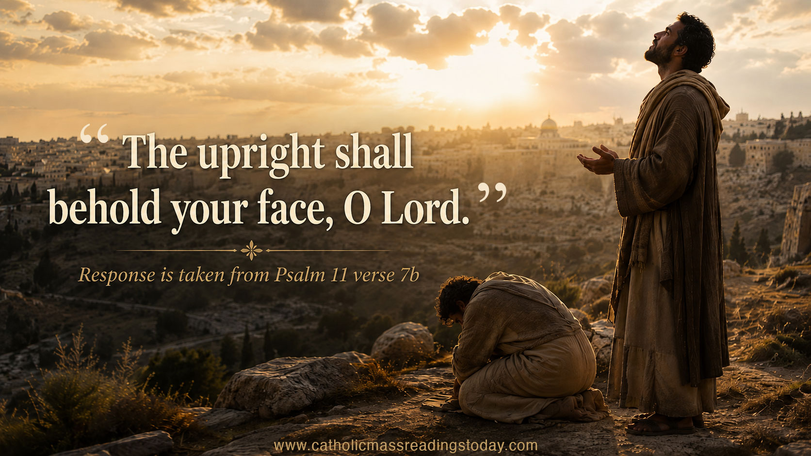 The upright shall behold your face, O Lord.
