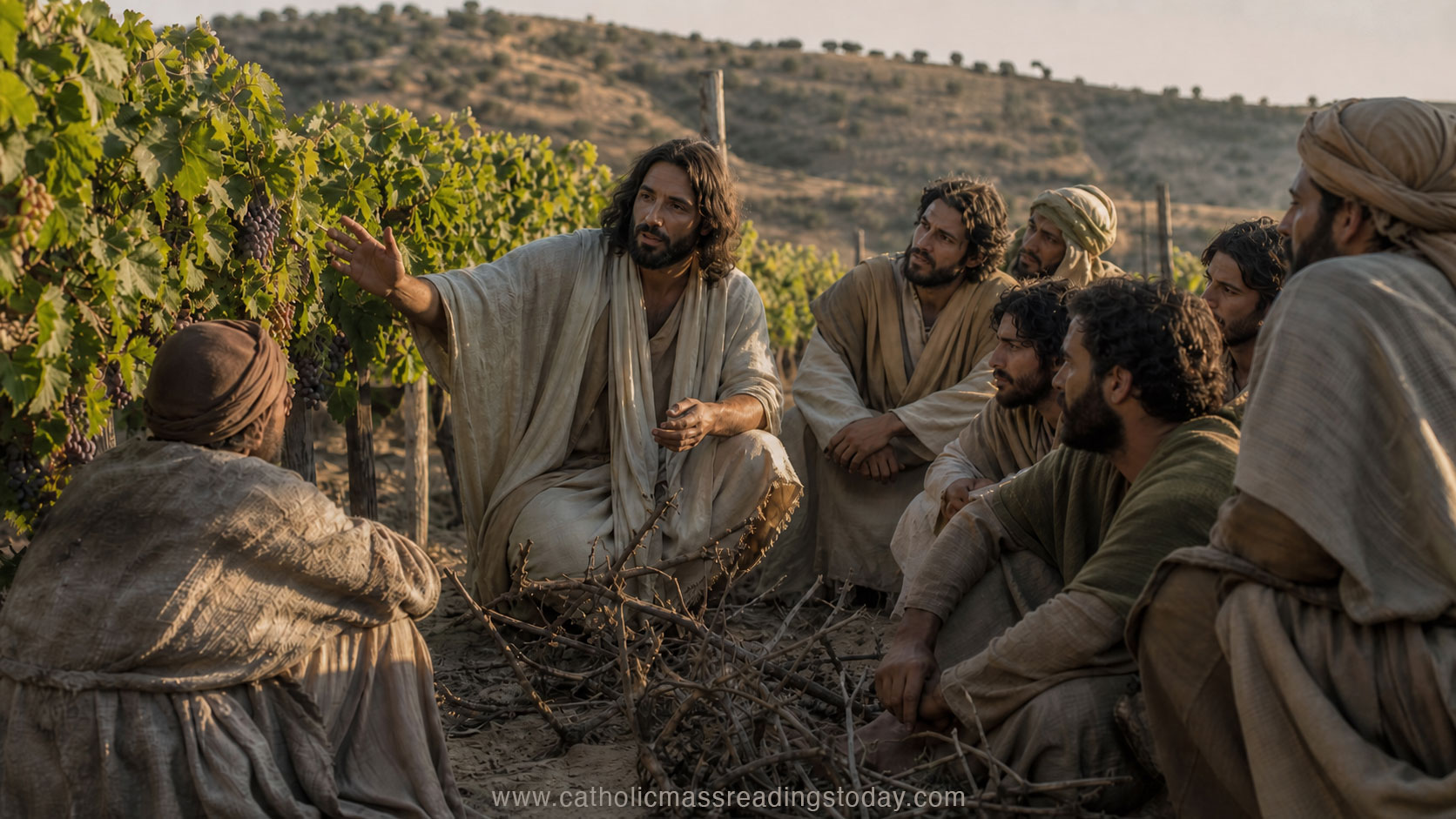A reading from the holy Gospel according to John 15:1-8