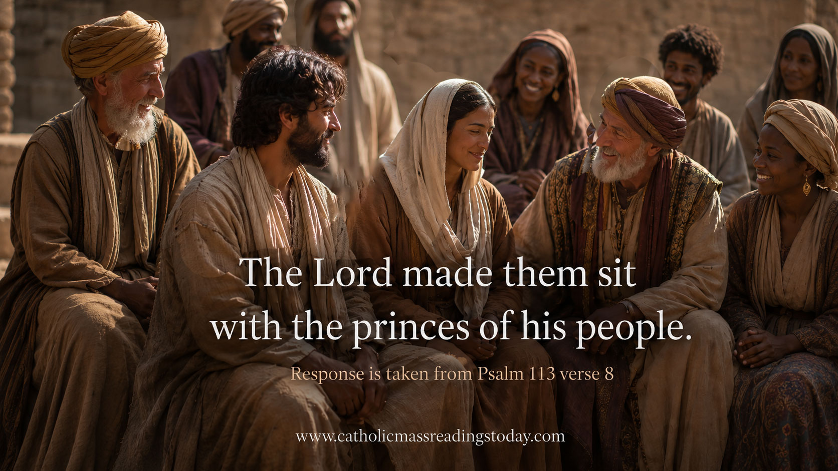 The Lord made them sit with the princes of his people