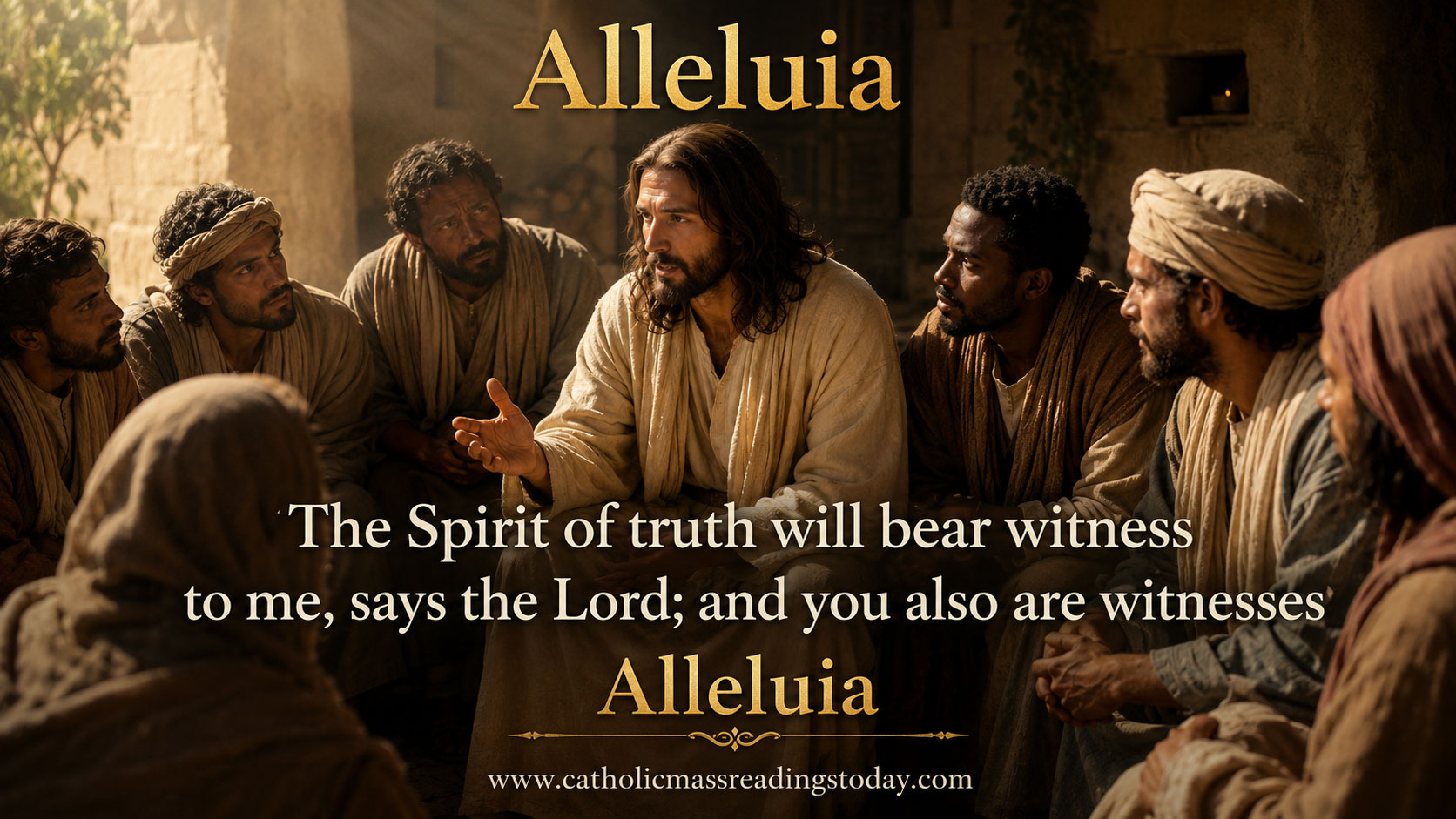 The Spirit of truth will bear witness to me, says the Lord; and you also are witnesses
