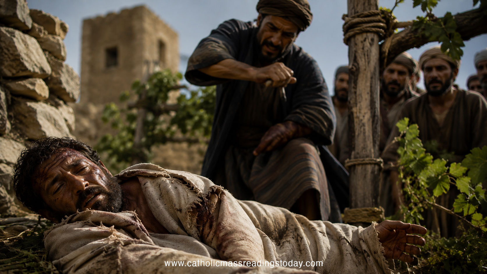A reading from the holy Gospel according to Mark 12: 1 - 12