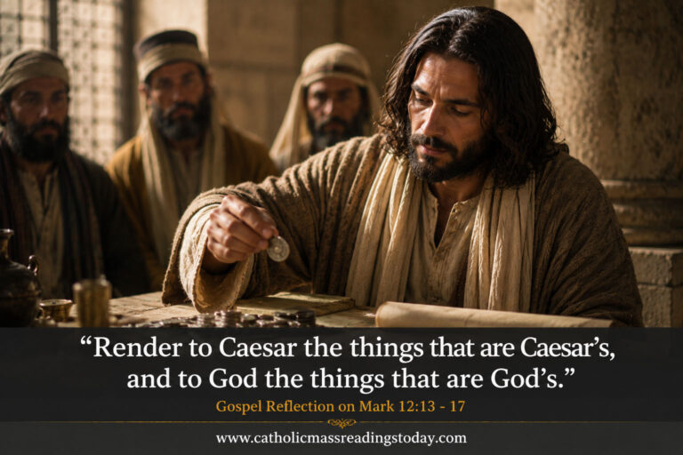 Gospel Reflection on Mark 12:13 - 17