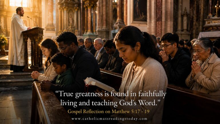 Gospel Reflection on Matthew 5:17 - 19