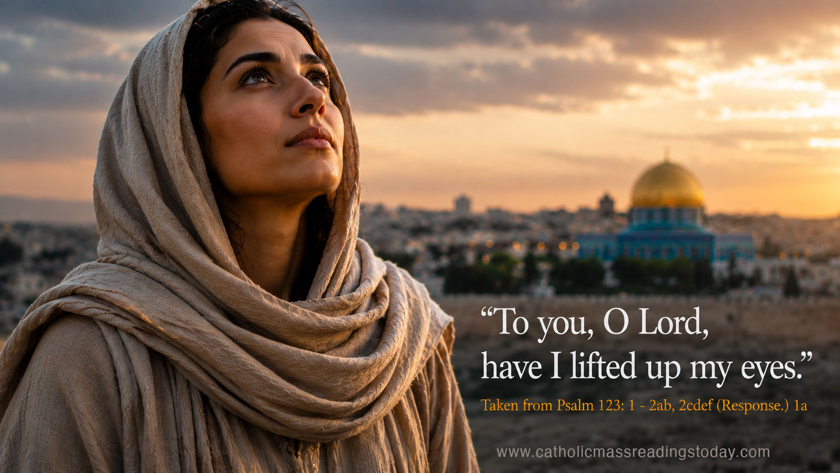 To you, O Lord, have I lifted up my eyes