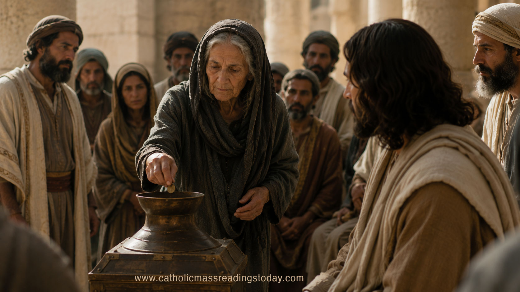 A reading from the holy Gospel according to Mark 12: 38 - 44