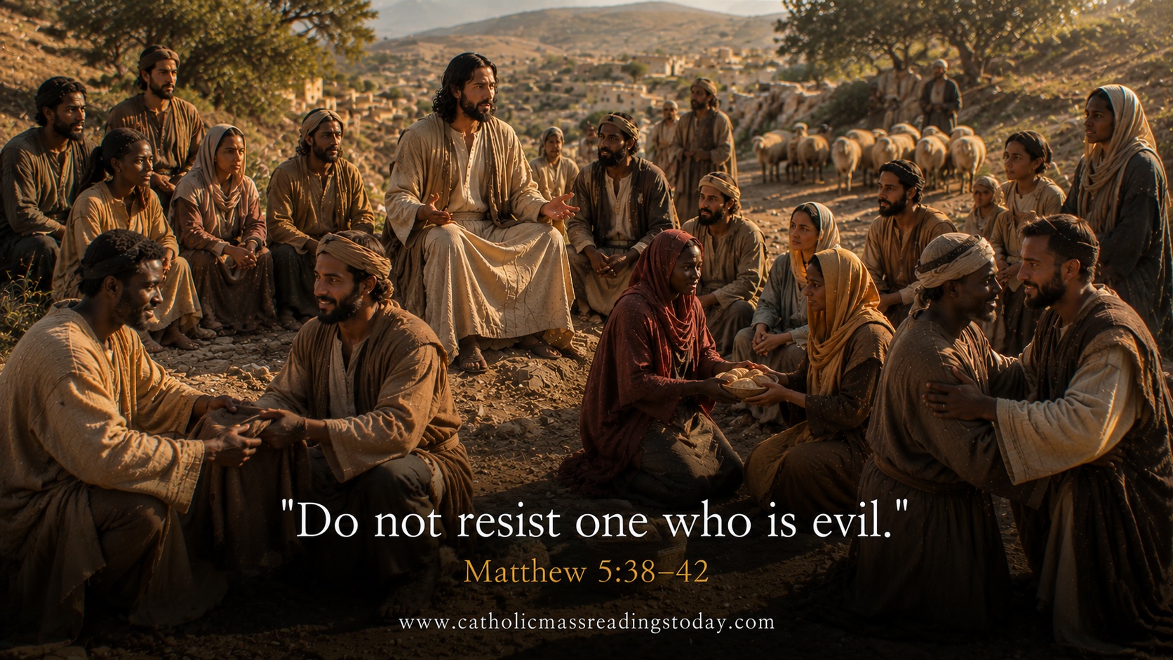 A reading from the holy Gospel according to Matthew 5: 38 - 42