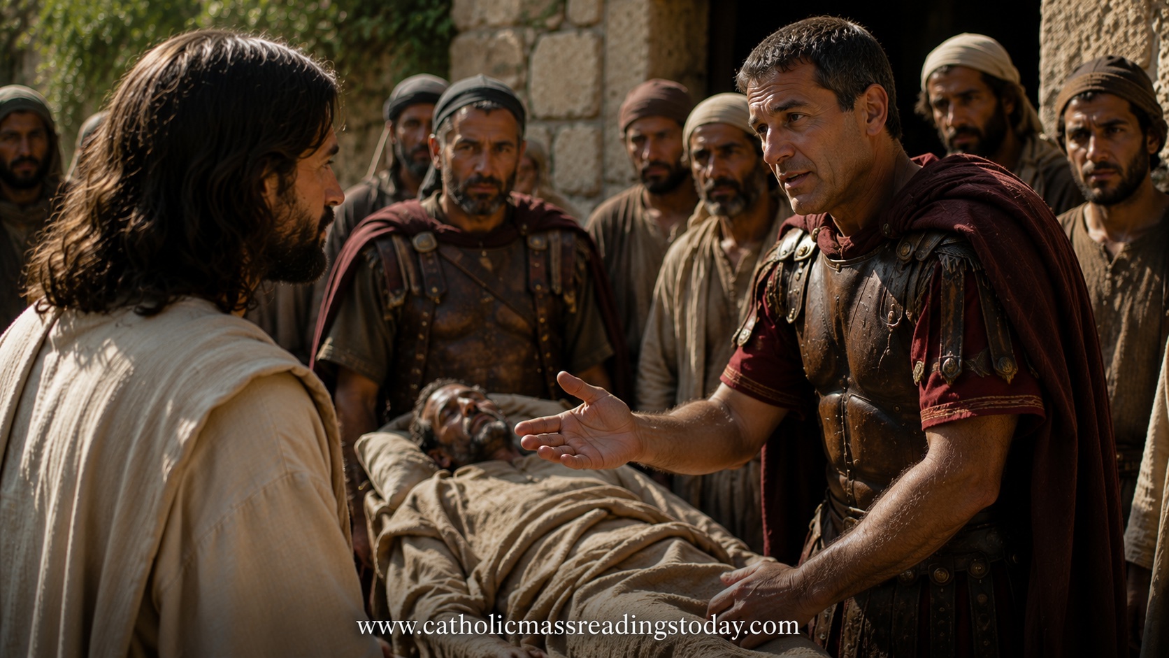 A reading from the holy Gospel according to Matthew 8: 5 - 17