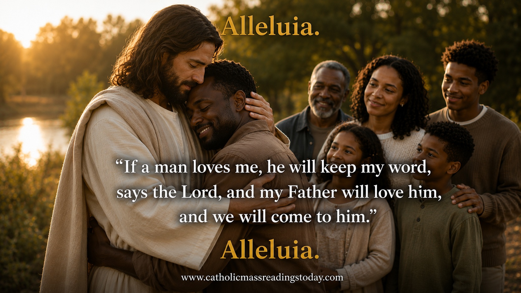 If a man loves me, he will keep my word, says the Lord, and my Father will love him, and we will come to him. Alleluia.