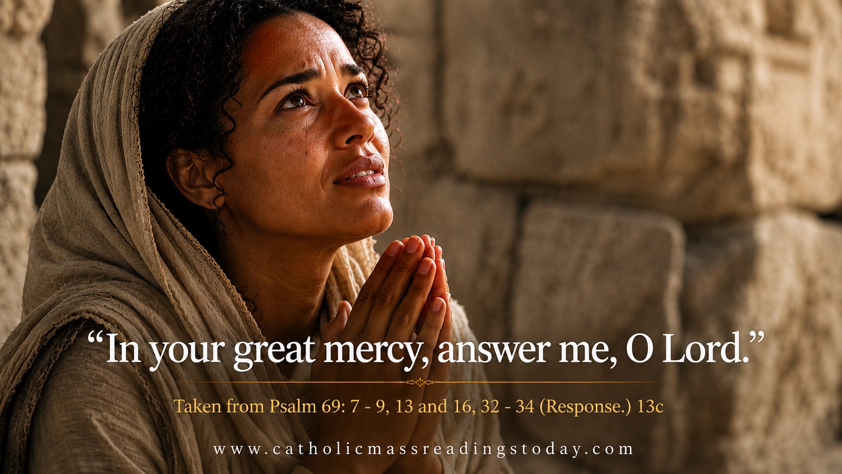 In your great mercy, answer me, O Lord