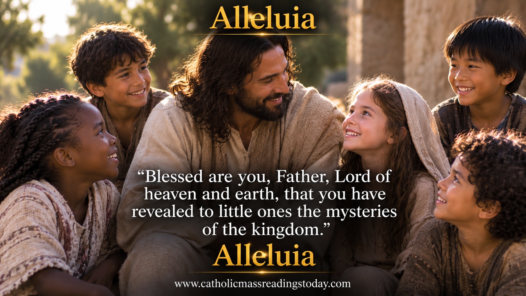 Blessed are you, Father, Lord of heaven and earth