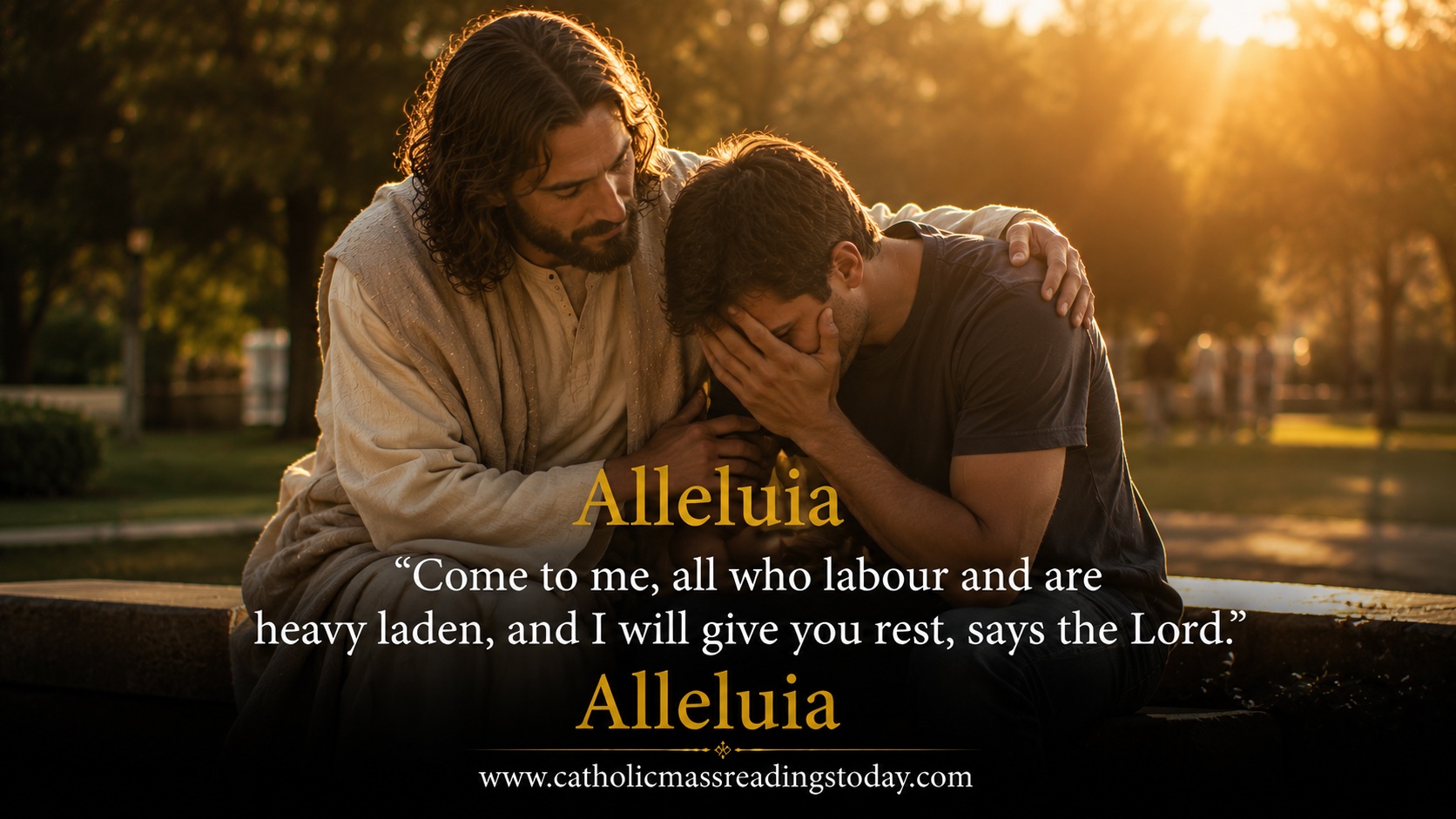 Come to me all who labour and are heavy laden and I will give you rest says the Lord