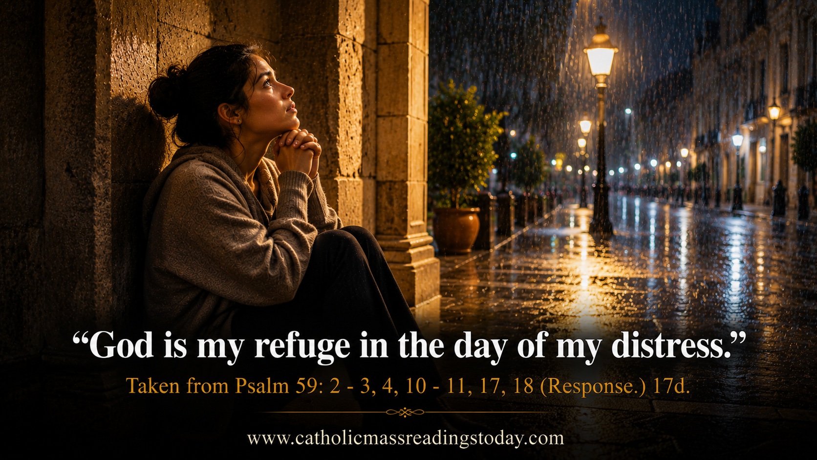 God is my refuge in the day of my distress