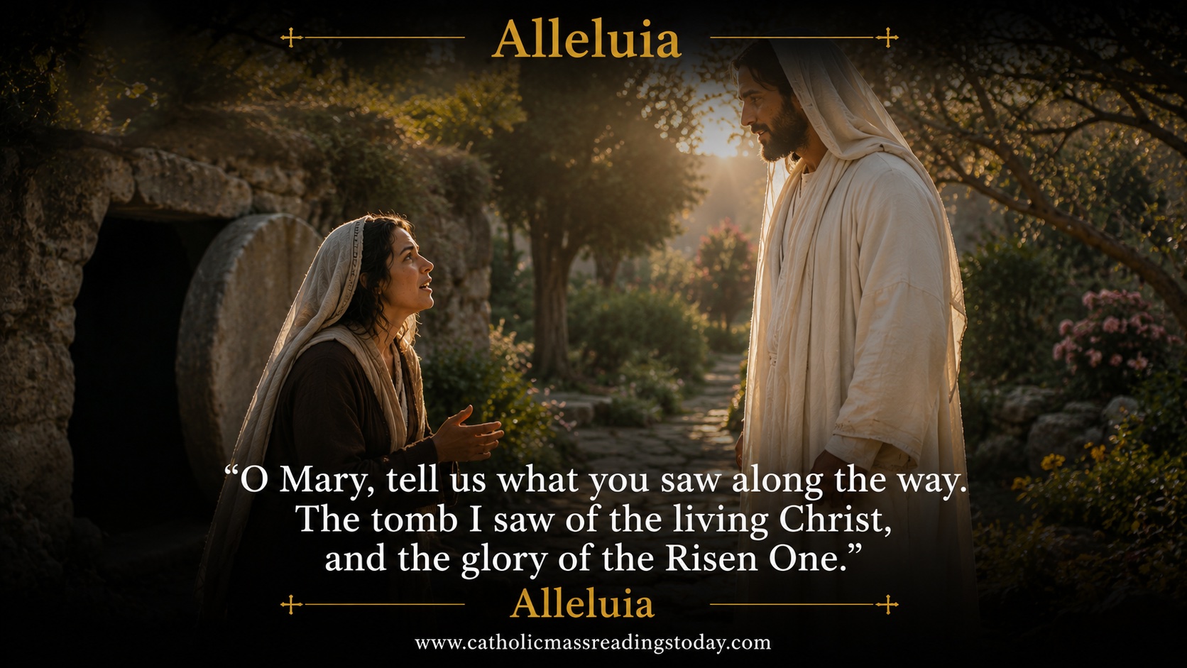 O Mary, tell us what you saw along the way