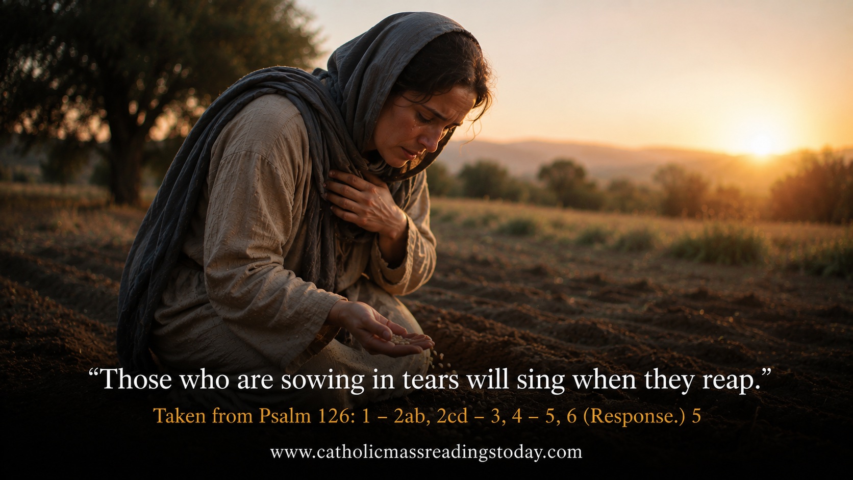 Those who are sowing in tears will sing when they reap