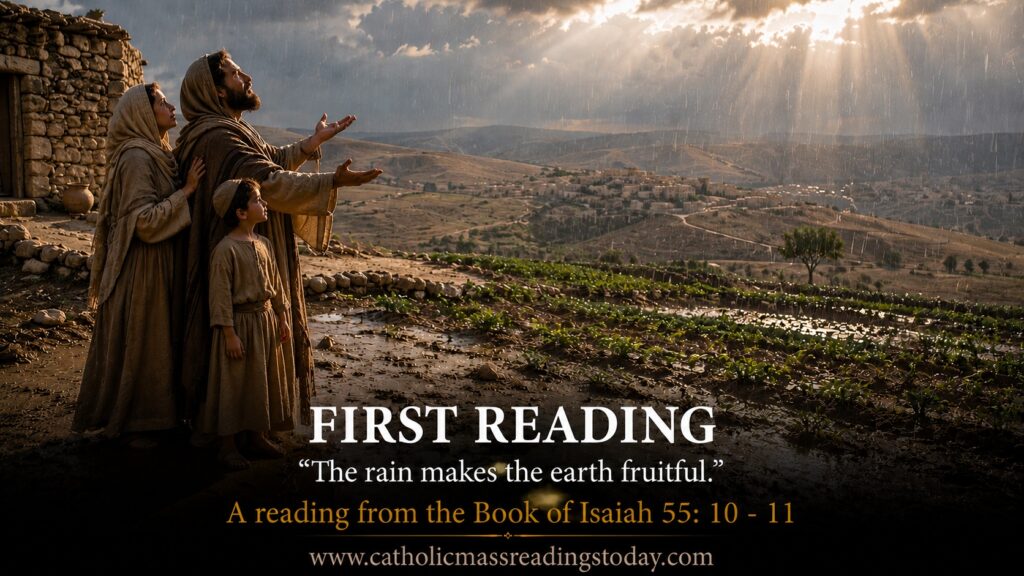 A reading from the Book of Isaiah 55: 10 - 11