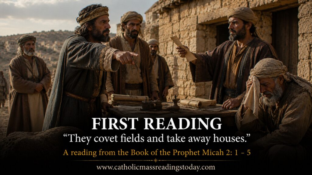 A reading from the Book of the Prophet Micah 2: 1 - 5
