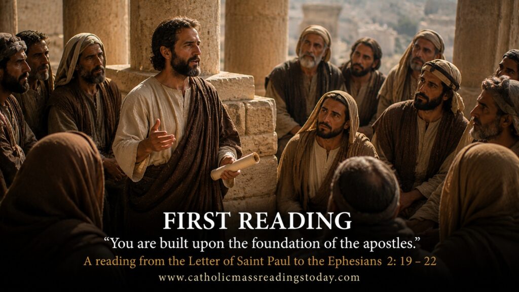 A reading from the Letter of Saint Paul to the Ephesians (EPHESIANS 2: 19 - 22)