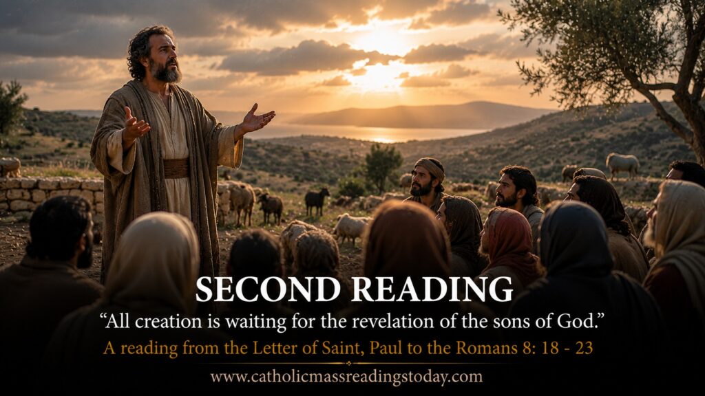 A reading from the Letter of Saint, Paul to the Romans 8: 18 - 23