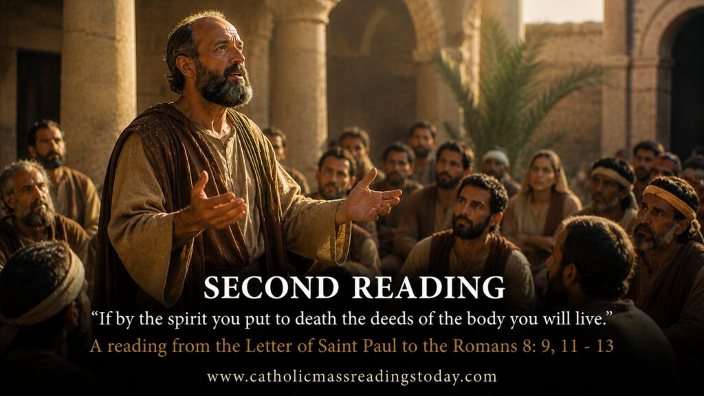 A reading from the Letter of Saint Paul to the Romans (ROMAN 8: 9, 11 - 13)