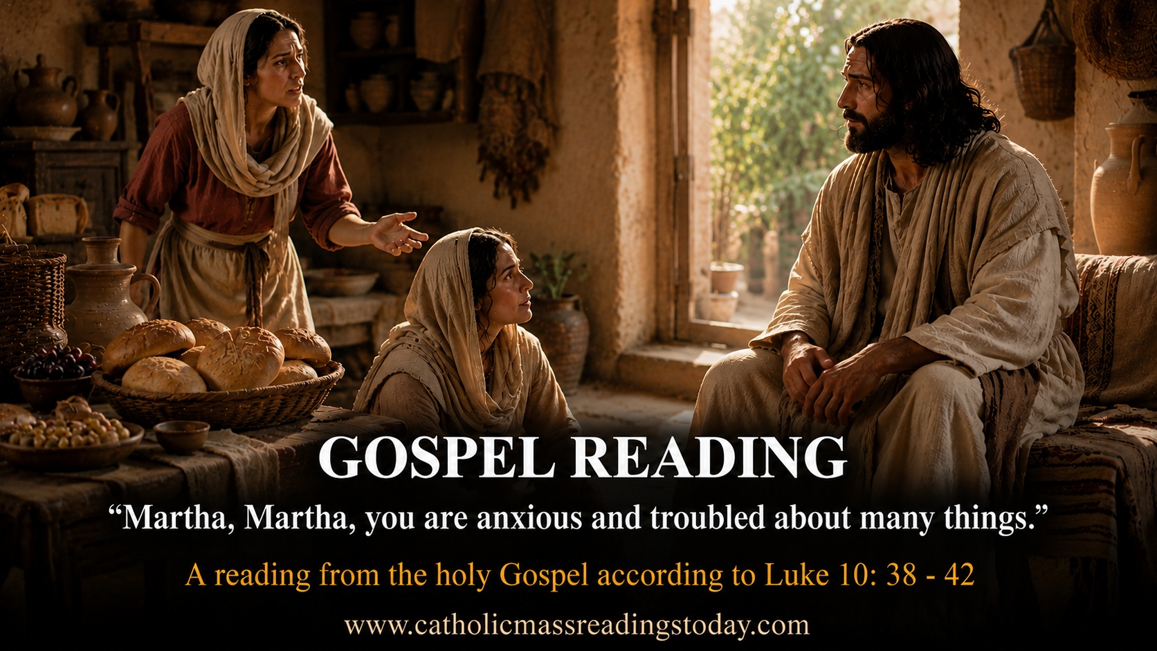 A reading from the holy Gospel according to Luke 10: 38 - 42