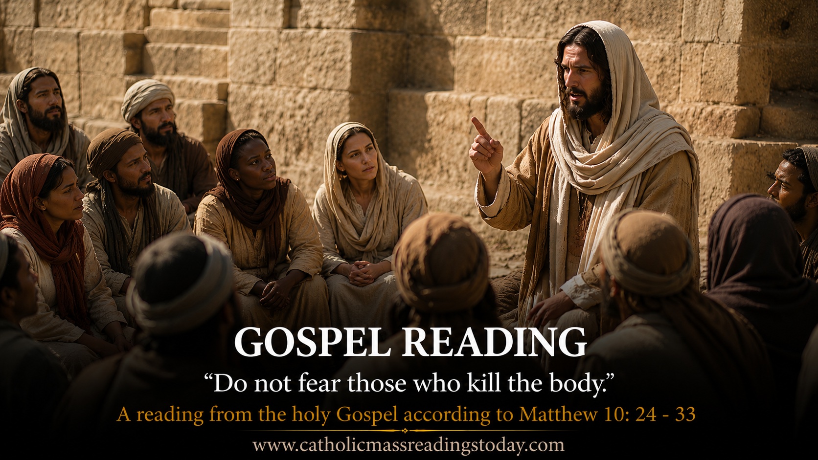 A reading from the holy Gospel according to Matthew 10: 24 - 33