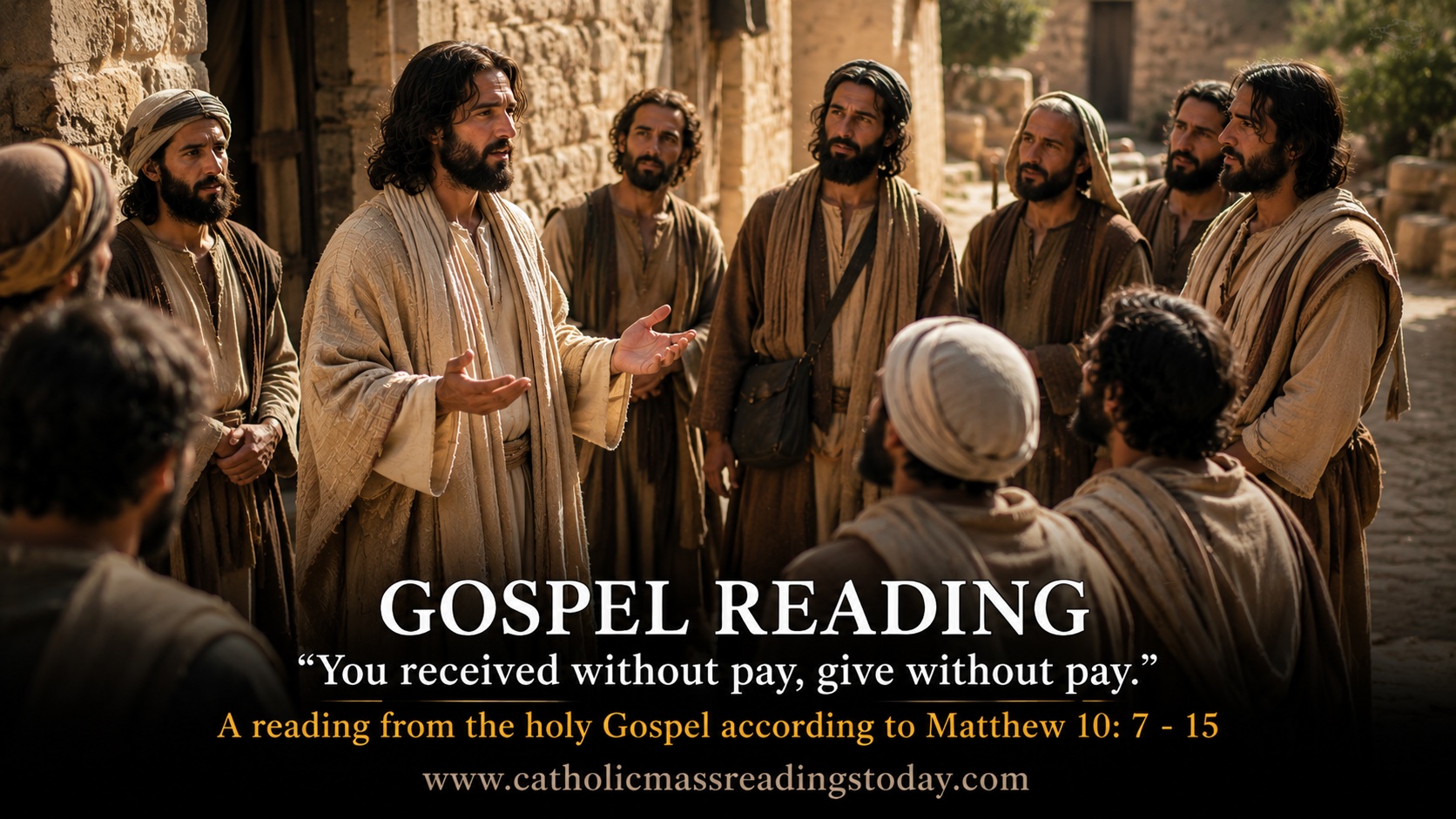 A reading from the holy Gospel according to Matthew (MATTHEW 10: 7 - 15)