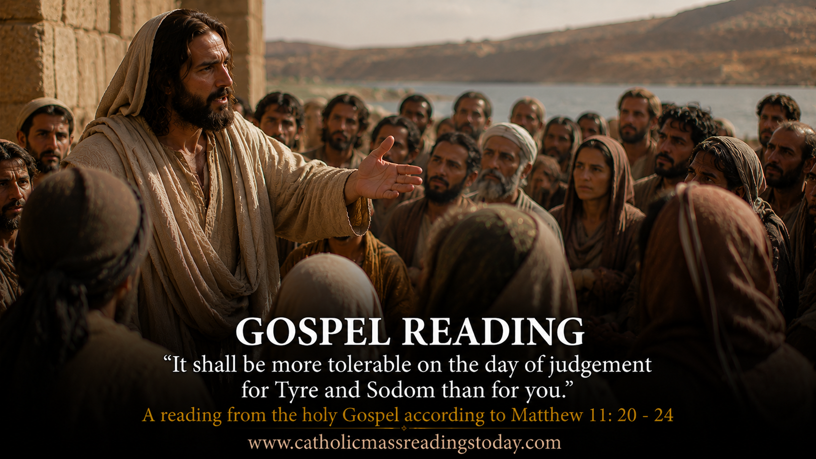 A reading from the holy Gospel according to Matthew (MATTHEW 11: 20 - 24)