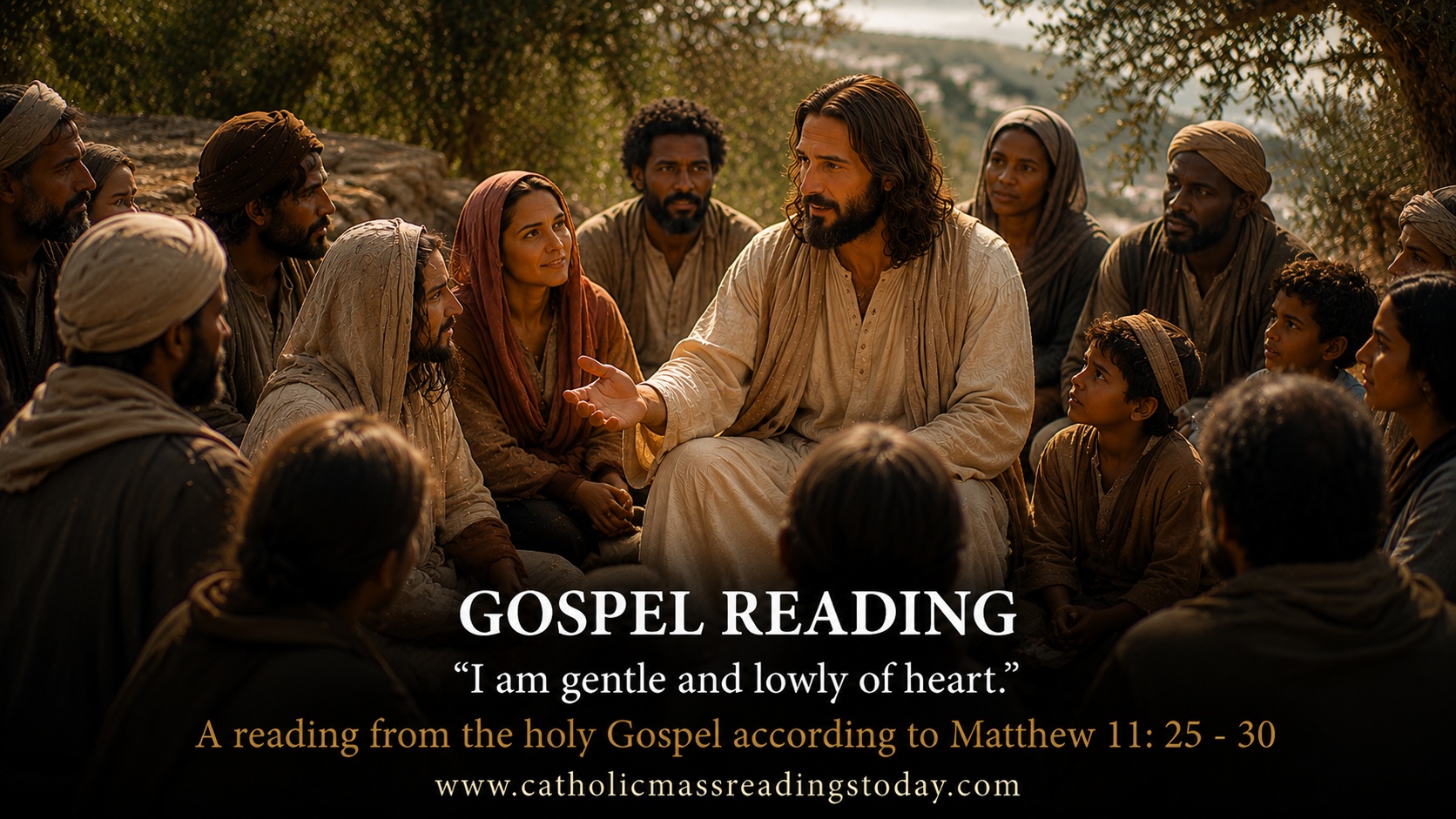 A reading from the holy Gospel according to Matthew 11: 25 - 30