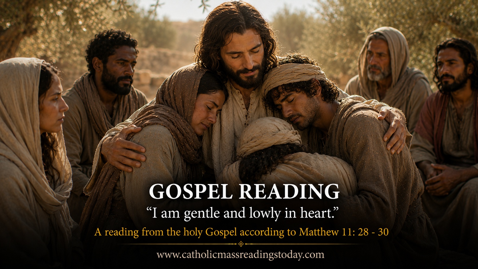 A reading from the holy Gospel according to Matthew (MATTHEW 11: 28 - 30)
