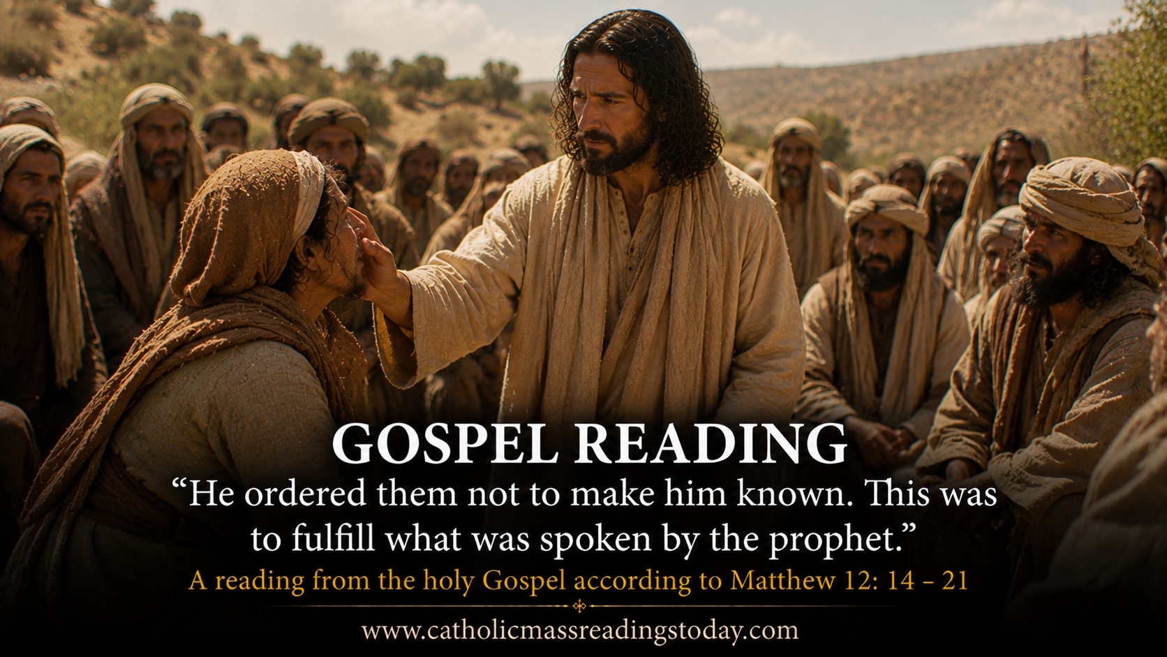 A reading from the holy Gospel according to Matthew 12: 14 - 21