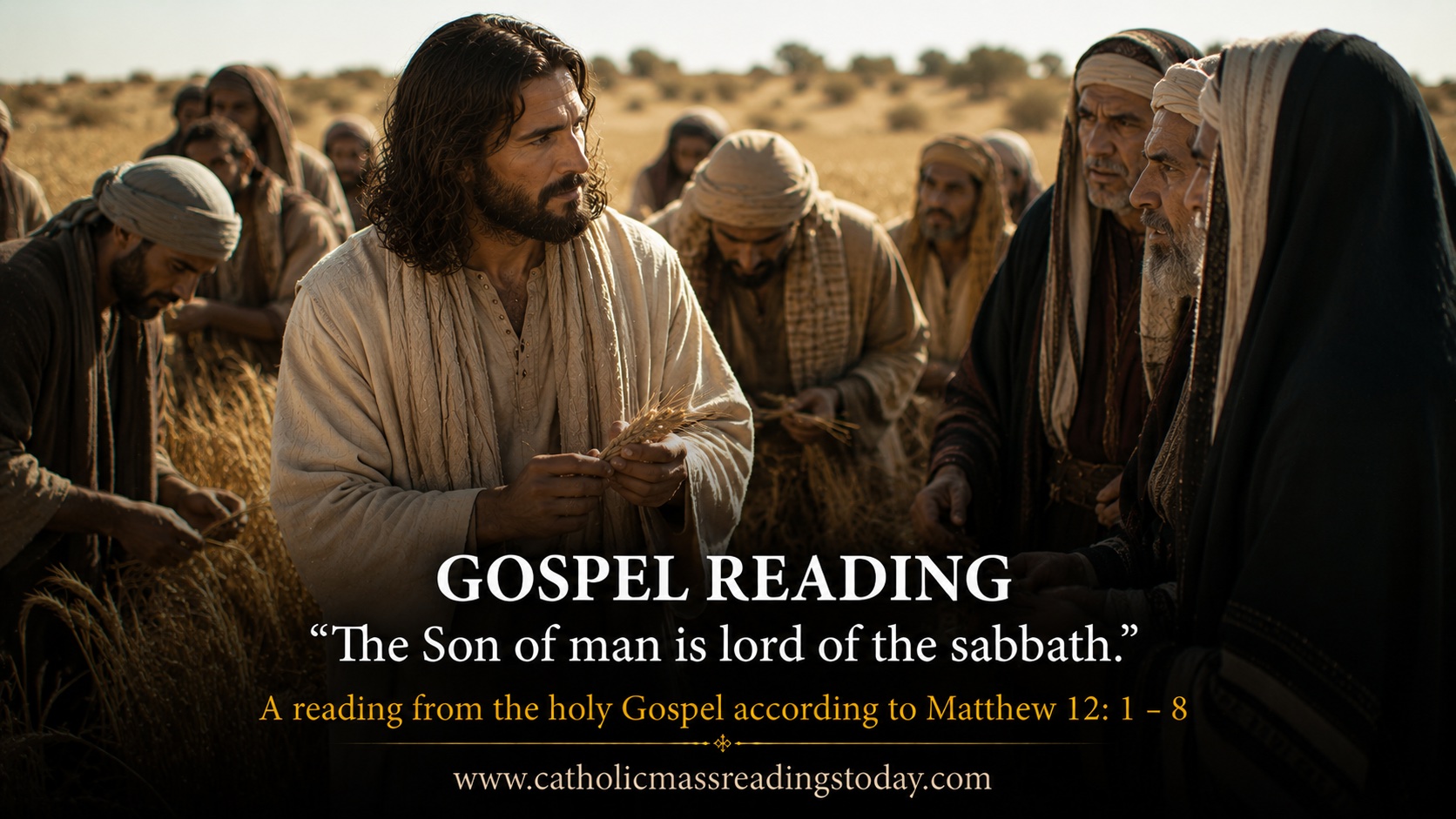 A reading from the holy Gospel according to Matthew (MATTHEW 12: 1 - 8)