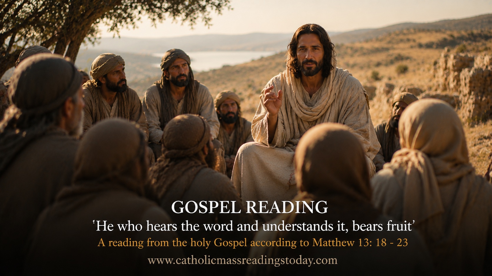 A reading from the holy Gospel according to Matthew 13: 18 - 23